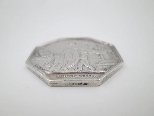 General Insurance Company of Paris. Louis XVIII. Sterling silver. Jacques-Jean Barre. 1818