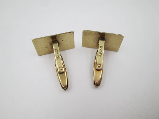 Gentleman's cufflinks. 8 karat yellow gold. Diamond pattern. Germany. 1970's Gentleman's cufflinks. 8 karat yellow gold. Diamond pattern. Germany. 1970's