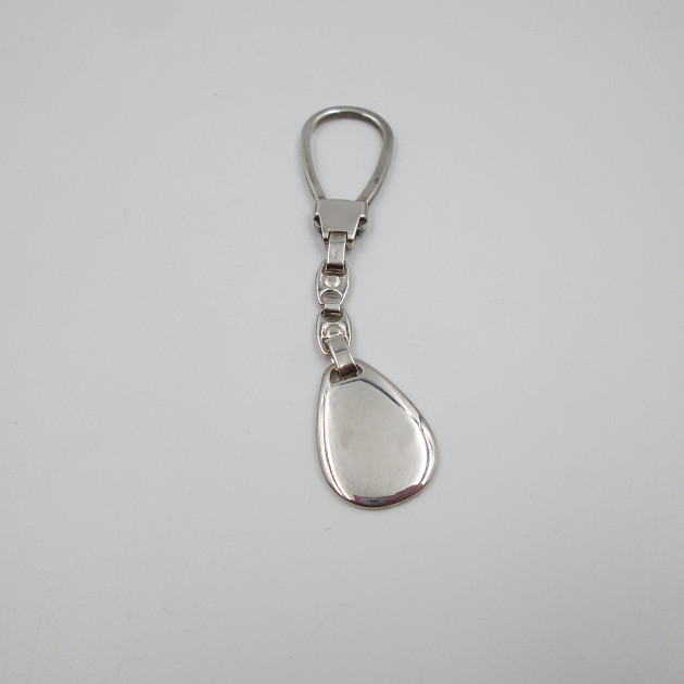 Mens Oval Keychain Sterling Silver Italy 1990s | El Coleccionista Ecléctico