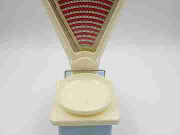 Geobra toy kitchen scale. Colours plastic. West Germany. Original box. 1960's