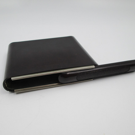 bakelite cigarette case "Bone" & with Enamel Holder Marbleized Plastic Cigarette Case 1940s