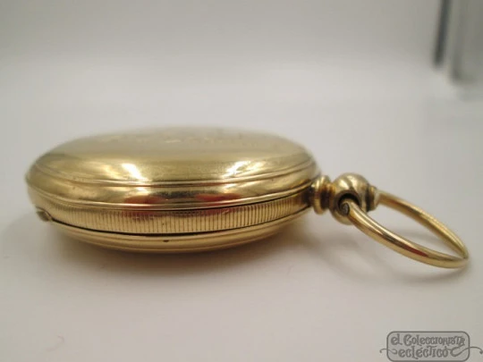 Girard-Perregaux. Key-wind. Hunter case. 18K gold. Late 19th century