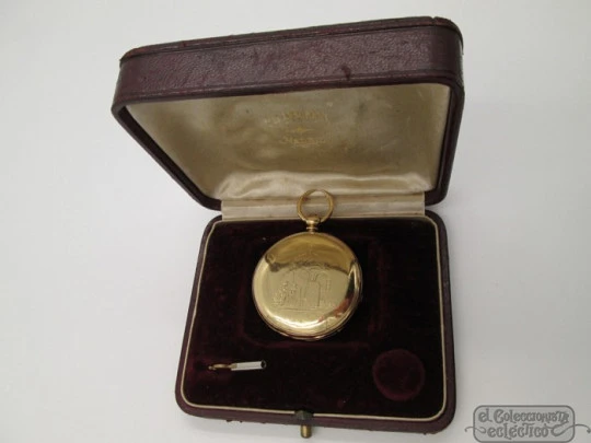 Girard-Perregaux. Key-wind. Hunter case. 18K gold. Late 19th century