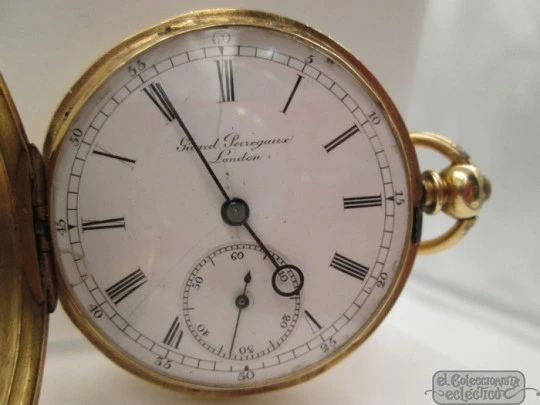 Girard-Perregaux. Key-wind. Hunter case. 18K gold. Late 19th century