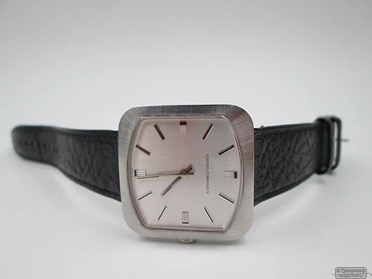 Girard Perregaux. Stainless steel. Manual wind. Monobloc case. 1960's