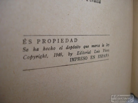 Gramática Tercer Grado. Luis Vives. 1946. Zaragoza. 369 Páginas