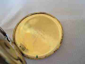 Grosvenor. Gold plated case. Stem-wind. Bi-tone dial. 1930's. Swiss made