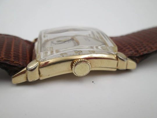 Gruen Curvex Precision art decó. Laminado oro 10k. Cuerda manual. Segundero. 1940