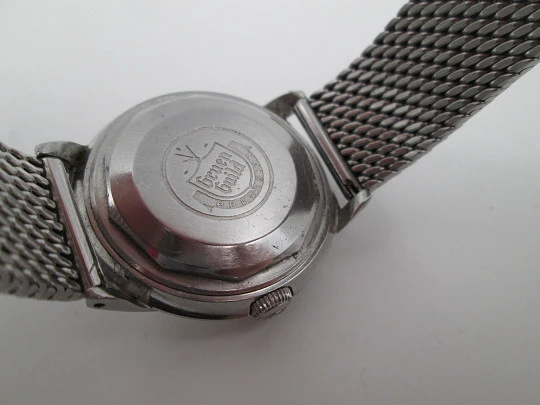 Gruen Precision Power-Date. Acero inoxidable. Automático. Brazalete. 1960