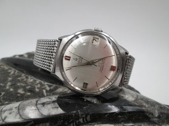 Gruen Precision Power-Date. Stainless steel. Automatic. Bracelet. 1960's