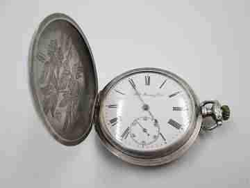 H. Moser & Cie. 875 silver. Swiss. 1880's. Knights. Stem-wind