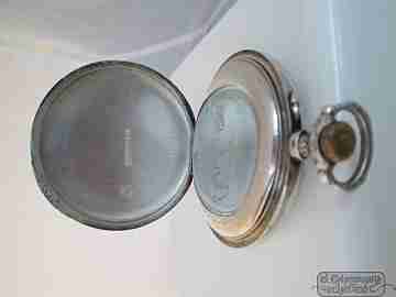 H. Moser & Cie. 875 silver. Swiss. 1880's. Knights. Stem-wind