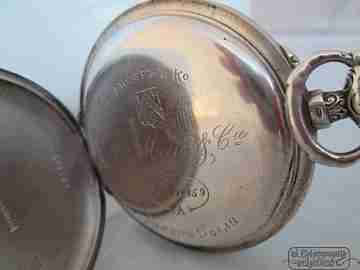 H. Moser & Cie. 875 silver. Swiss. 1880's. Knights. Stem-wind
