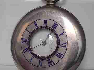 Half-hunter. Sterling silver. 1890. Birmingham. Stem-wind
