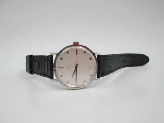 Hamilton dress watch. Stainless steel. Manual wind. 1960's. Swiss