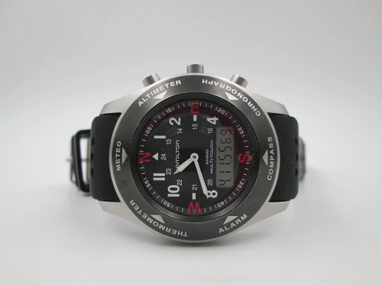 Hamilton Khaki Multi-Touch. Quartz. Digital & analog sphere. Steel. 2009's