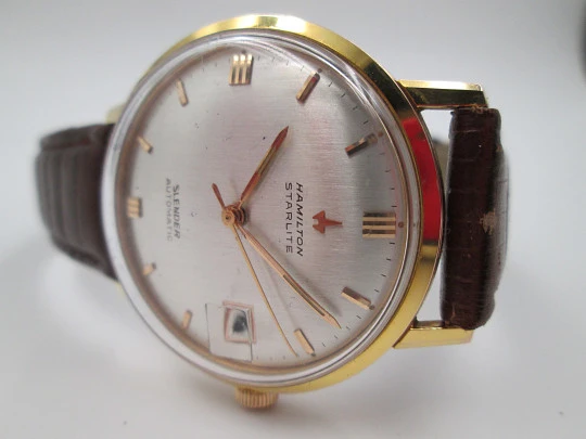 Hamilton Starlite Slender. Automatic. Steel / gold plated 20 microns