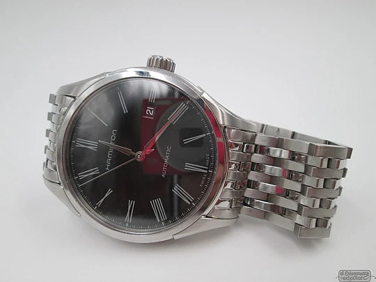 Hamilton Valiant. Automatic. Steel. Black dial. Date. 2002. Bracelet