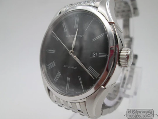 Hamilton Valiant. Automatic. Steel. Black dial. Date. 2002. Bracelet