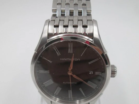 Hamilton Valiant. Automatic. Steel. Black dial. Date. 2002. Bracelet