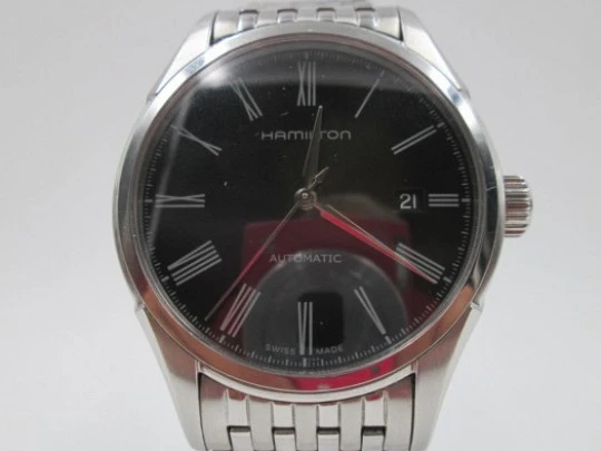Hamilton Valiant. Automatic. Steel. Black dial. Date. 2002. Bracelet
