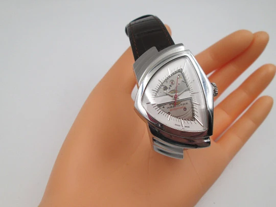 Hamilton Ventura Skeleton. Acero inoxidable. Automático. Correa piel. Suiza. Caja. 2011