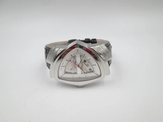 Hamilton Ventura Skeleton. Acero inoxidable. Automático. Correa piel. Suiza. Caja. 2011