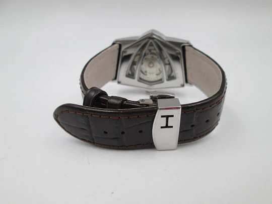 Hamilton Ventura Skeleton. Stainless steel. Automatic. Leather strap. Swiss. Box. 2011's Hamilton Ventura Skeleton. Stainless steel. Automatic. Leather strap. Swiss. Box. 2011's