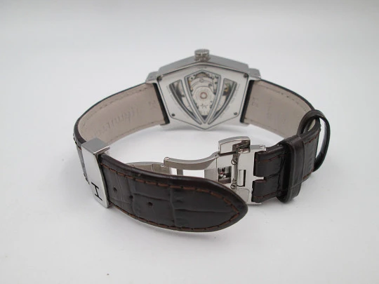 Hamilton Ventura Skeleton. Stainless steel. Automatic. Leather strap. Swiss. Box. 2011's Hamilton Ventura Skeleton. Stainless steel. Automatic. Leather strap. Swiss. Box. 2011's