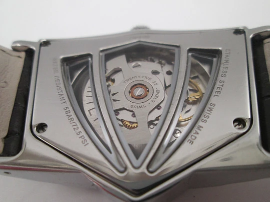 Hamilton Ventura Skeleton. Stainless steel. Automatic. Leather strap. Swiss. Box. 2011's Hamilton Ventura Skeleton. Stainless steel. Automatic. Leather strap. Swiss. Box. 2011's