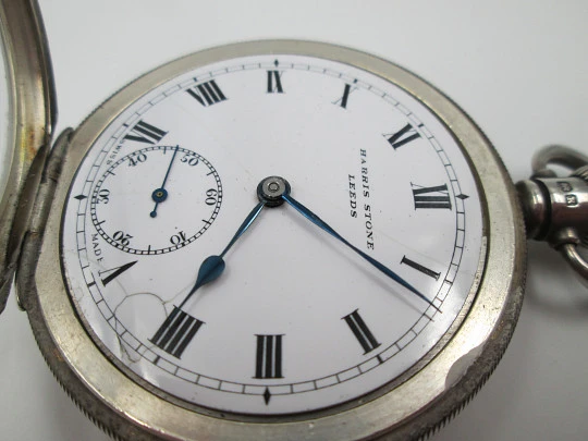 Harris Stone & Dennison. UK / Swiss. Silver. Porcelain dial. Stem-wind