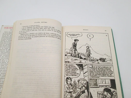 Heidi. Juana Spyri. Libro ilustrado. Colección Historias. Tapas duras. Bruguera, 1959