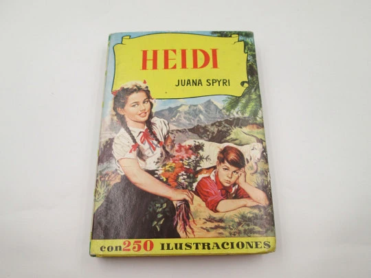 Heidi. Juana Spyri. Libro ilustrado. Colección Historias. Tapas duras. Bruguera, 1959