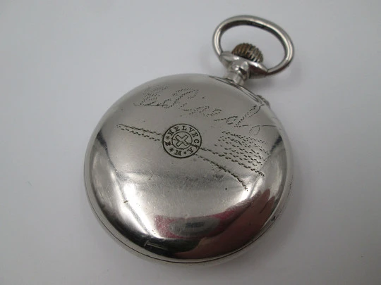 Helvecia Roskopf Patent. Silver plated metal. Stem-wind / Pin-set. 1900's. Swiss