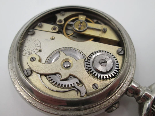 Helvecia Roskopf Patent. Silver plated metal. Stem-wind / Pin-set. 1900's. Swiss