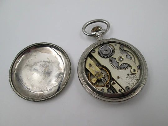 Helvecia Roskopf Patent. Silver plated metal. Stem-wind / Pin-set. 1900's. Swiss