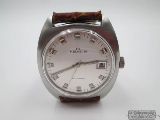 Helvetia. Stainless steel. 1970's. 25 jewels. Swiss. Automatic