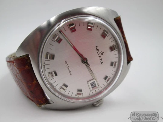 Helvetia. Stainless steel. 1970's. 25 jewels. Swiss. Automatic