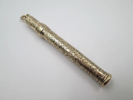 Henry Griffiths & Sons Ltd pencil. 9k gold. 1910. England. Vegetable motifs