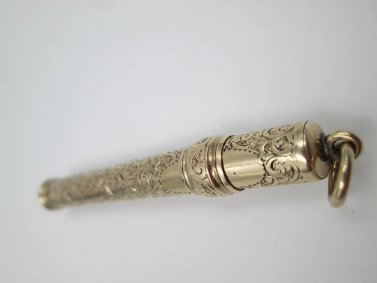 Henry Griffiths & Sons Ltd pencil. 9k gold. 1910. England. Vegetable motifs