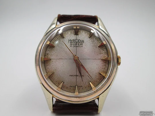 Herodia Super. Gold plated & steel. 1960's. Manual wind. Swiss. 17 jewels