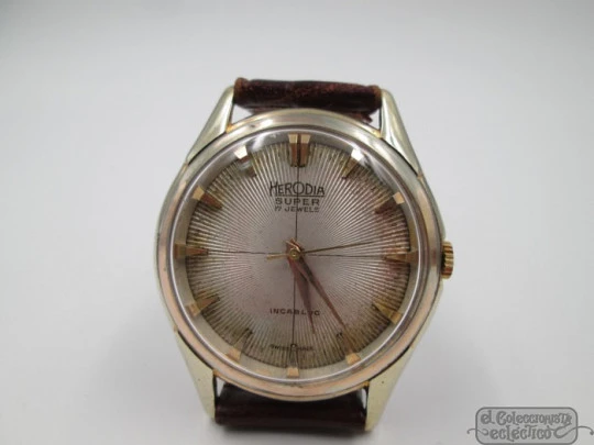 Herodia Super. Gold plated & steel. 1960's. Manual wind. Swiss. 17 jewels