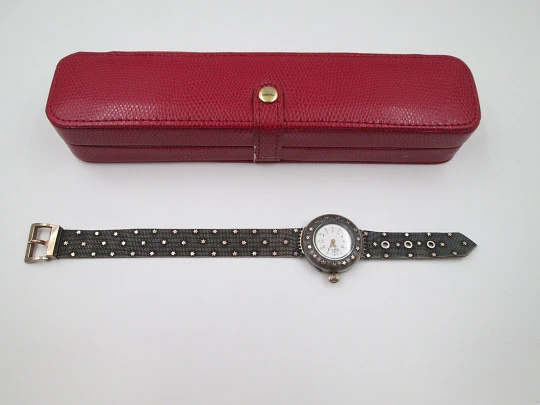 Hierro & Cía (Habana) transitional watch. Silver and gold plated details. Stars pattern