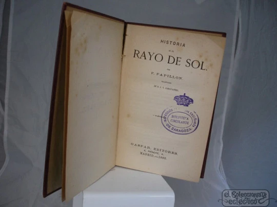 Historia de un rayo de sol. F. Papillon. Dibujos en negro. 1880