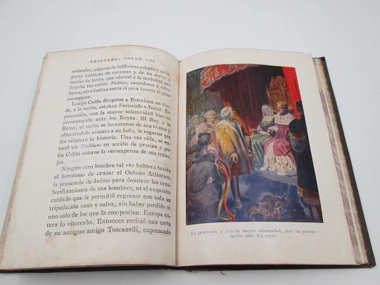 History of Columbus. Gladys Imlach. Segrelles colour illustrations. Araluce publisher, 1940