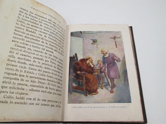 History of Columbus. Gladys Imlach. Segrelles colour illustrations. Araluce publisher, 1940