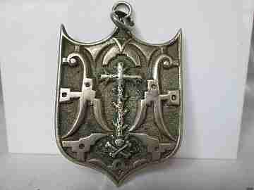 Holy Charity Brotherhood medal. German silver. 1970's