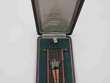 Honour Badge of Labour. Belgium. Box. Nickel-plated metal & enamel 