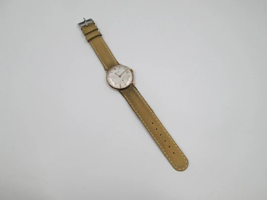 Horafix manual wind men's wristwatch. Stainless steel & gold plated. 1960's. Swiss