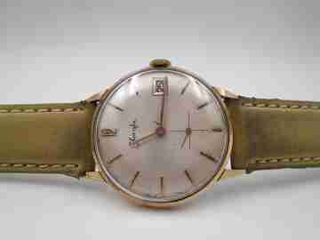 Horafix manual wind men's wristwatch. Stainless steel & gold plated. 1960's. Swiss